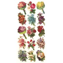 1 Sheet of Stickers Mixed Flower Bouquets